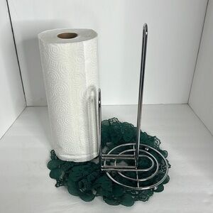 Paper Towel Holder Wire Chrome Free Standing Kitchen Table Dispenser Holder